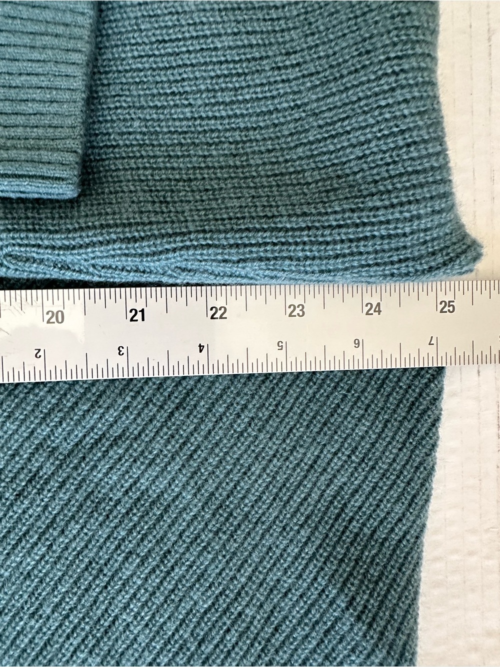 L.L.Bean 100% Cashmere Crewneck Sweater 2X Plus Blue-Green - Picture 5 of 10